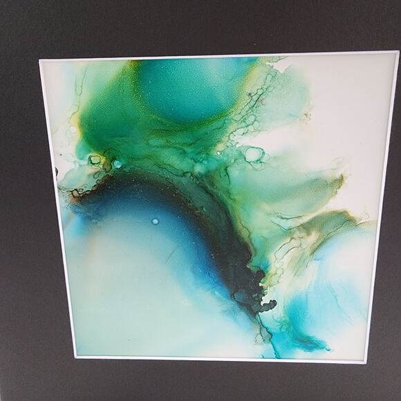 Original Alcohol Ink on Grafix & Matted in Black - Picture 3 of 5